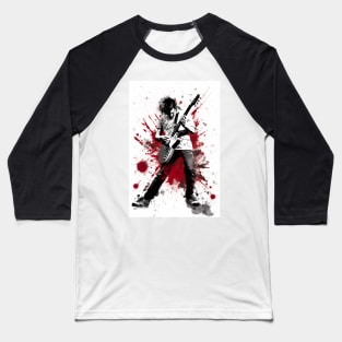 Ink Painting Guitarist Baseball T-Shirt